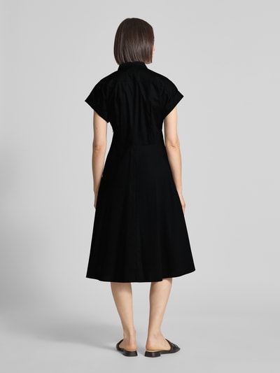 Lauren Ralph Lauren Overhemdjurk met knoopdetail, model 'CIAN' Zwart - 5
