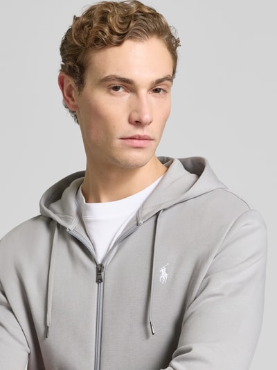 Polo Ralph Lauren Sweatjacke mit Kapuze Hellgrau Melange 3