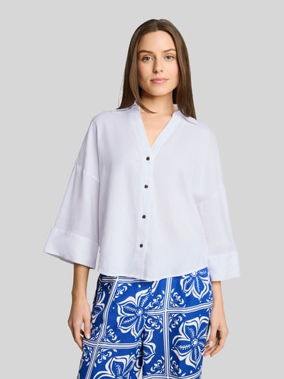 Tom Tailor Oversize Bluse aus Leinen-Viskose-Mix Weiss 4