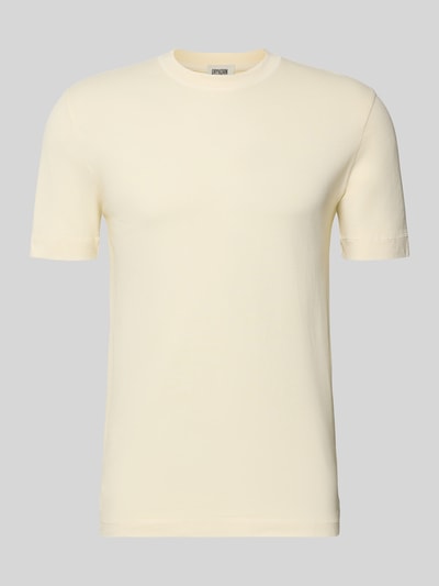 Drykorn T-shirt met geribde ronde hals Offwhite - 2