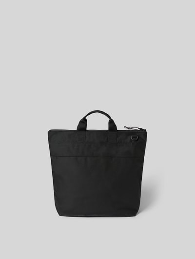 Produktfoto, Tote Bag mit kurzem Tragehenkel von Kenzo in Schwarz, Hauptfach mit Reißverschluss, Label-Details, Schlaufe mit Karabinerhaken, Breite 45 cm, Länge 42 cm, Tiefe 11 cm, verstellbarer Schulterriemen