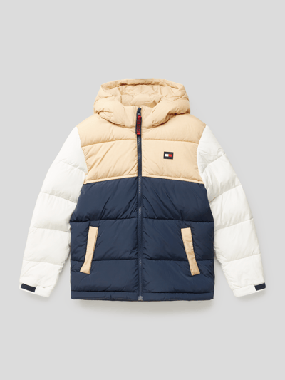 Tommy Hilfiger Teens Steppjacke im Colour-Blocking-Design Camel 1