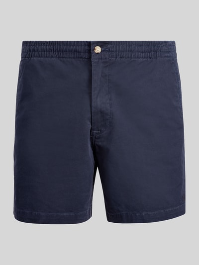 Produktfoto, Regular Fit Shorts aus Baumwoll-Mix von Polo Ralph Lauren in Dunkelblau, unifarben, elastischer Bund, Eingrifftaschen, Logo-Stitching