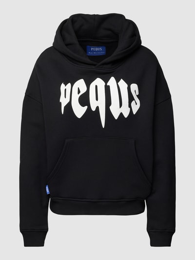 PEQUS Hoodie mit Label-Print Black 2