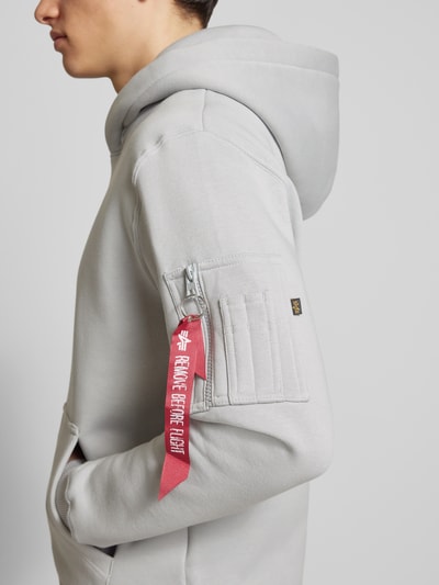 Alpha Industries Hoodie met labelprint Lichtgrijs - 3