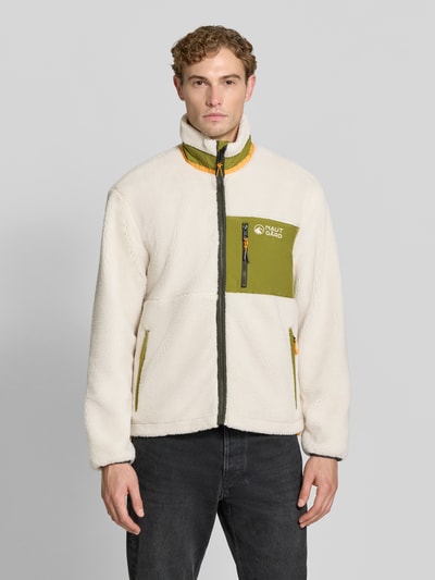 NAUTGÅRD Regular fit fleecejack met opstaande kraag Offwhite - 4