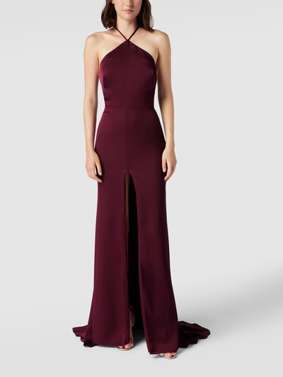 Vera Wang Bride Abendkleid mit Neckholder Modell 'Oceane' Dunkelrot 1