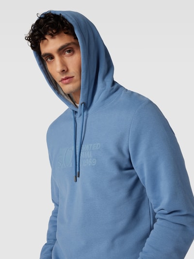 s.Oliver RED LABEL Hoodie met labelprint Rookblauw - 3