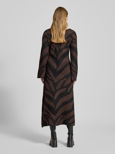 ICHI Midikleid in Strick-Optik Modell 'Dasila' Black 5