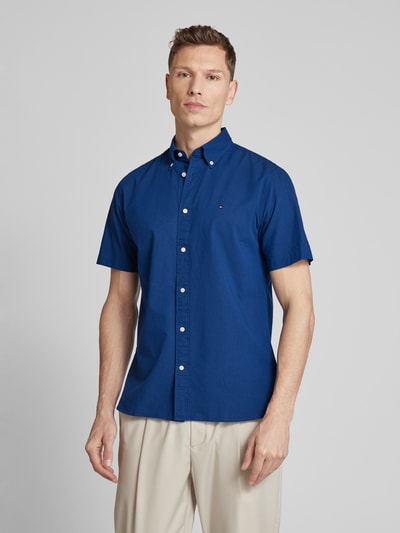 Tommy Hilfiger Regular fit zakelijk overhemd met kentkraag Marineblauw - 4