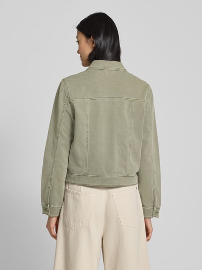 s.Oliver RED LABEL Boxy Fit Jeansjacke aus Baumwoll-Mix mit Brustpattentaschen Khaki 5