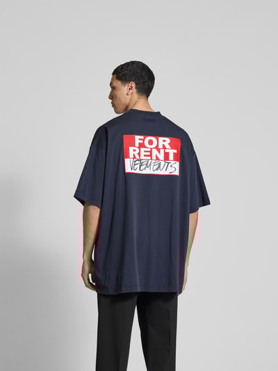 VETEMENTS Oversized T-Shirt aus Baumwolle Marine 5