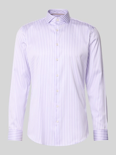 Jake*s Slim Fit Business-Hemd mit Haifischkragen Lila 2