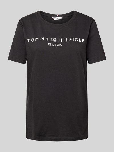 Tommy Hilfiger T-Shirt mit Label-Print Black 2