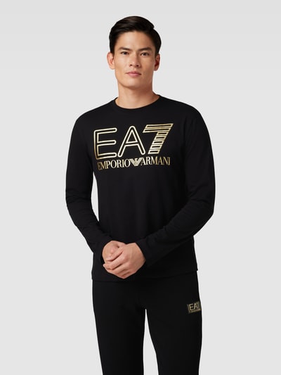 EA7 Emporio Armani Longsleeve mit Label- und Logo-Print Black 4