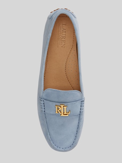 Lauren Ralph Lauren Slipper aus echtem Veloursleder Hellblau 3