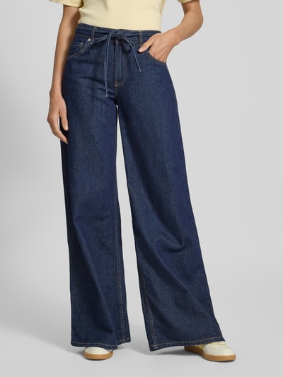 Mango Jeans mit Bindegürtel Modell 'OLIVIA' Marine 4