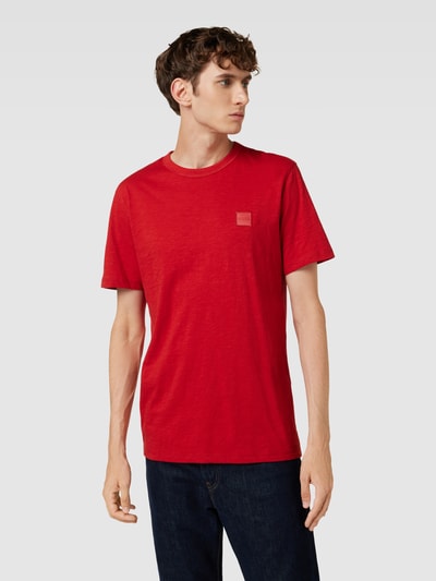 BOSS Orange T-Shirt mit Label-Applikation Rot 4