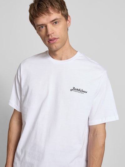 Jack & Jones T-Shirt mit Label-Print Modell 'BEAU' Weiss 3