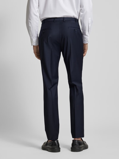 DIGEL Slim fit pantalon van scheerwolmix, model 'Franco' Marineblauw - 5