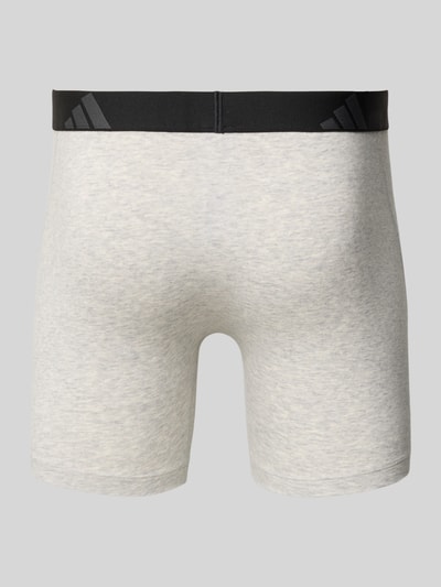 Produktfoto, Trunks im 3er-Pack aus Baumwoll-Mix von adidas Sportswear in Hellgrau, unifarben, elastischer Bund mit Logo-Print, Jersey-Material
