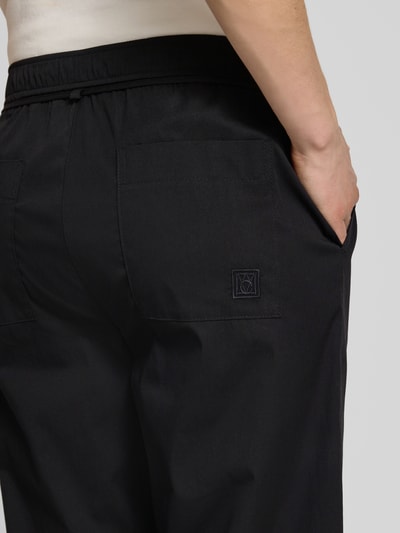 MAC Straight Leg Stoffhose mit verkürztem Schnitt Modell 'CHiara' Black 3