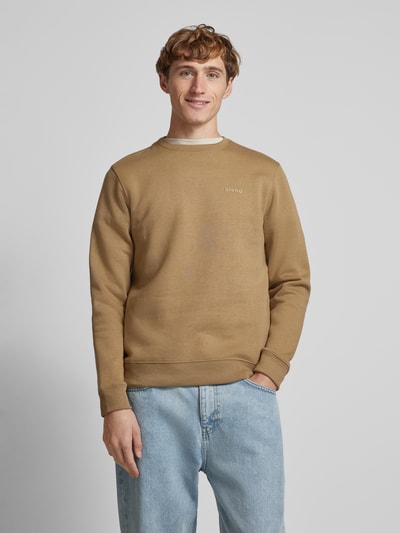 Blend Sweatshirt met ribboorden, model 'Downton' Zand - 4