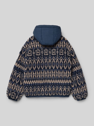 Tommy Hilfiger Teens Regular Fit Teddyjacke mit abnehmbarer Kapuze Marine 3