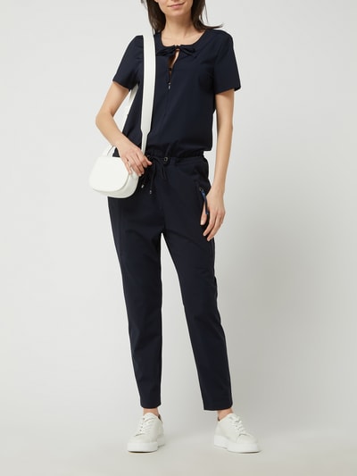 MAC Jumpsuit met tunnelkoord, model 'Future' Donkerblauw - 1