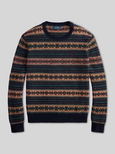 Polo Ralph Lauren Pullover aus reiner Wolle mit Logo-Stitching Marine 2