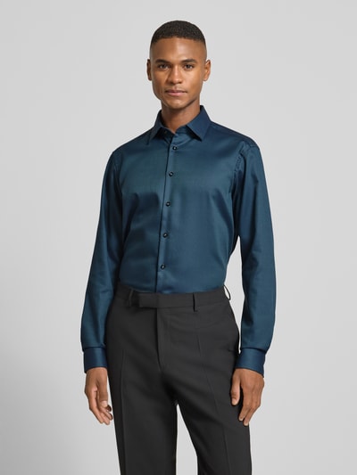 Christian Berg Men Regular fit zakelijk overhemd van katoen met kentkraag Rietgroen - 4