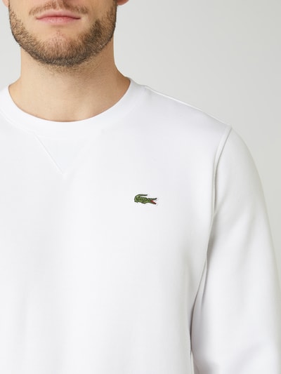 Lacoste Gebreid jack met fijn breipatroon Wit - 3