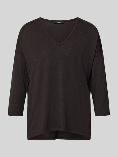 VERO MODA 3/4-Shirt mit schimmernder Optik Schoko 1