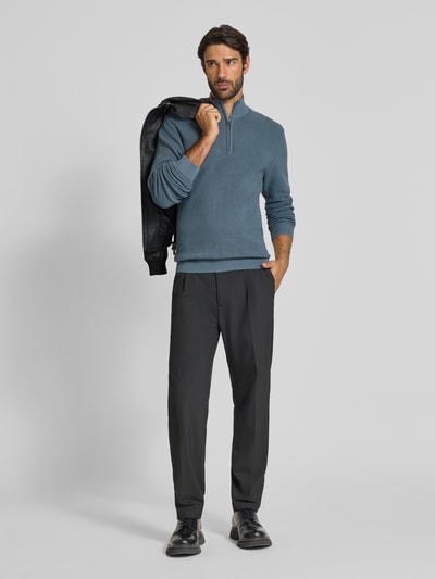 Matinique Gebreide pullover met schipperskraag, model 'lagoon' Lichtblauw - 1