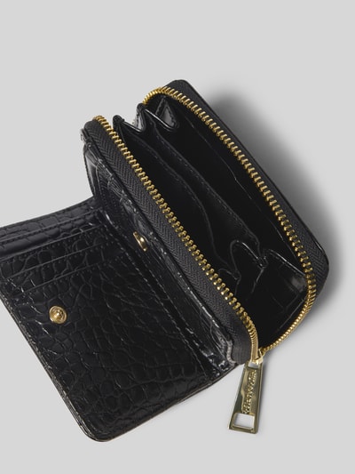 Hey Marly Portemonnee met ritsvak, model 'Sleek Petite Croco' Zwart - 3