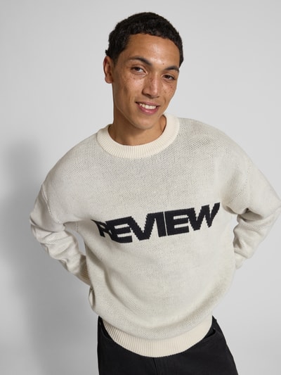 REVIEW Gebreide pullover met ronde hals Ecru - 3