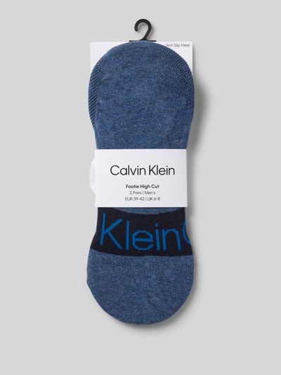 CK Calvin Klein Sneakersocken mit Label-Print Blau Melange 3