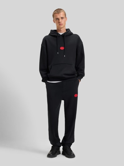 HUGO Oversized hoodie van katoenmix, model 'DILVANO' Zwart - 1