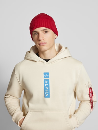 Alpha Industries Hoodie met labelprint Beige - 3