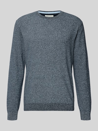 Tom Tailor Regular Fit Strickpullover aus reiner Baumwolle Blau 2