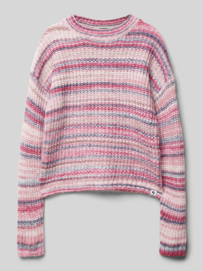 Garcia Strickpullover mit Label-Detail Rosa 1