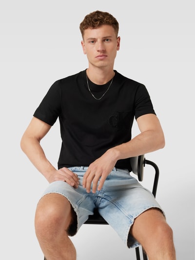 Calvin Klein Jeans T-Shirt mit Label-Detail Modell 'CHENILLE' Black 3
