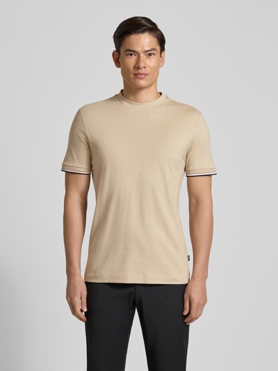 BOSS Regular Fit T-Shirt aus reiner Baumwolle Modell 'THOMPSON' Beige 4