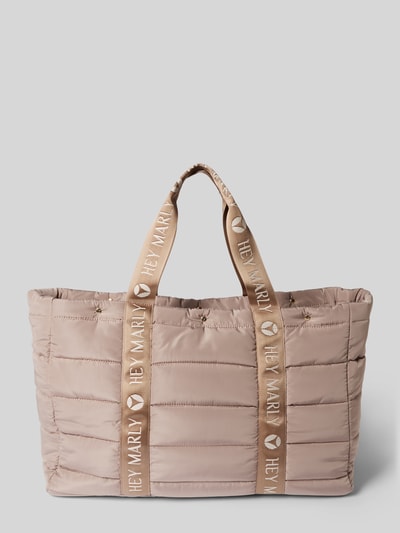 Hey Marly Handtasche mit Ziernähten Modell 'Travel Buddy' Taupe 2