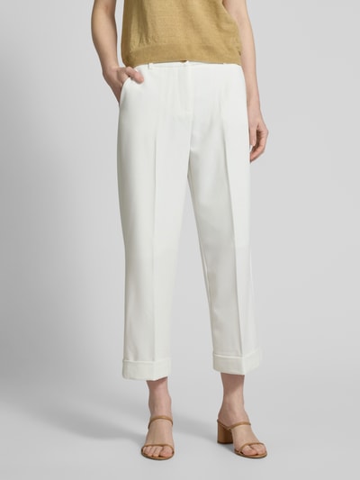 B.Young Tapered fit stoffen broek met verkort model, model 'DECERI' Offwhite - 4