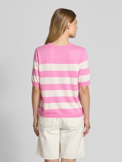 FREE/QUENT Strickpullover mit gerippten Abschlüssen Modell 'Pixie' Pink 5