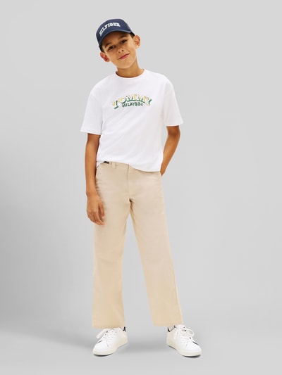 Tommy Hilfiger Kids Regular Fit T-Shirt aus reiner Baumwolle Weiss 1
