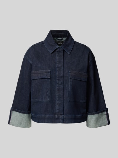 OPUS Jeansjack met platte kraag, model 'Hollice' Jeansblauw - 2