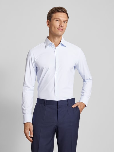 BOSS Slim fit zakelijk overhemd met kentkraag, model 'Hank' Bleu - 4