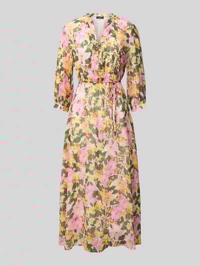 More & More Midikleid mit V-Ausschnitt und Bindegürtel Multi Stylebop 2